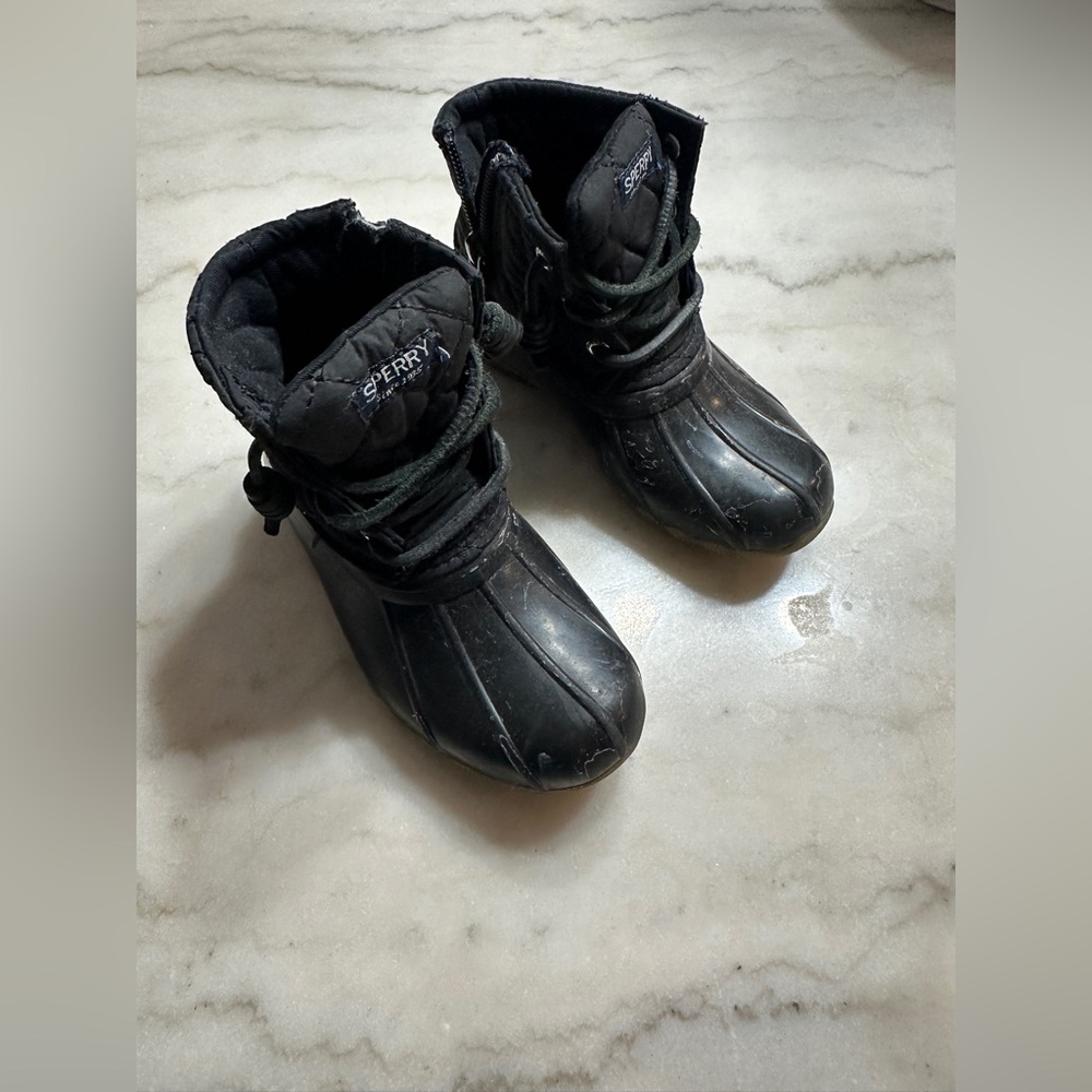 Sperry Toddler Black Duck Boots
